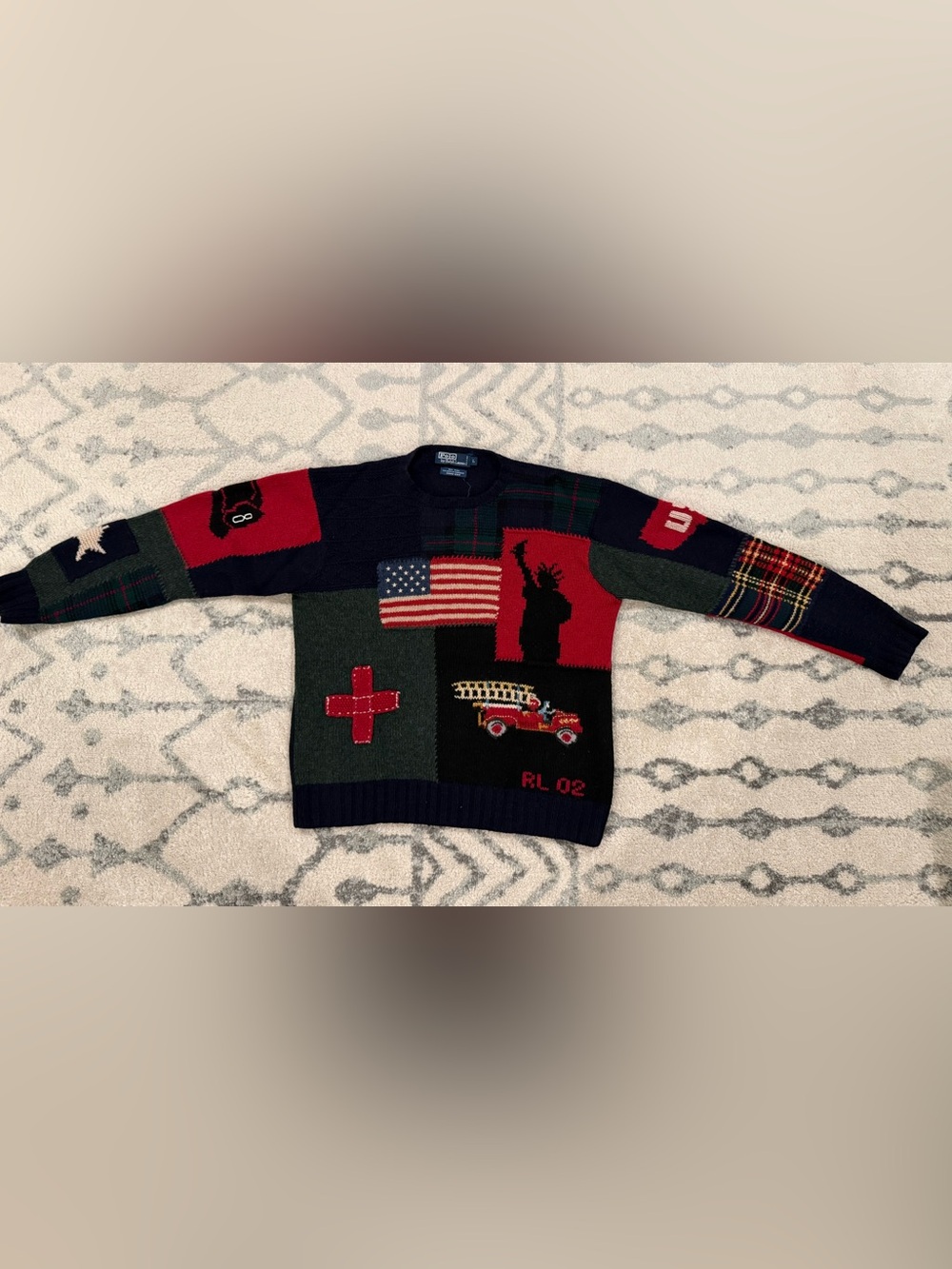 Polo Ralph Lauren 9/11 Patchwork Crewneck Sweater